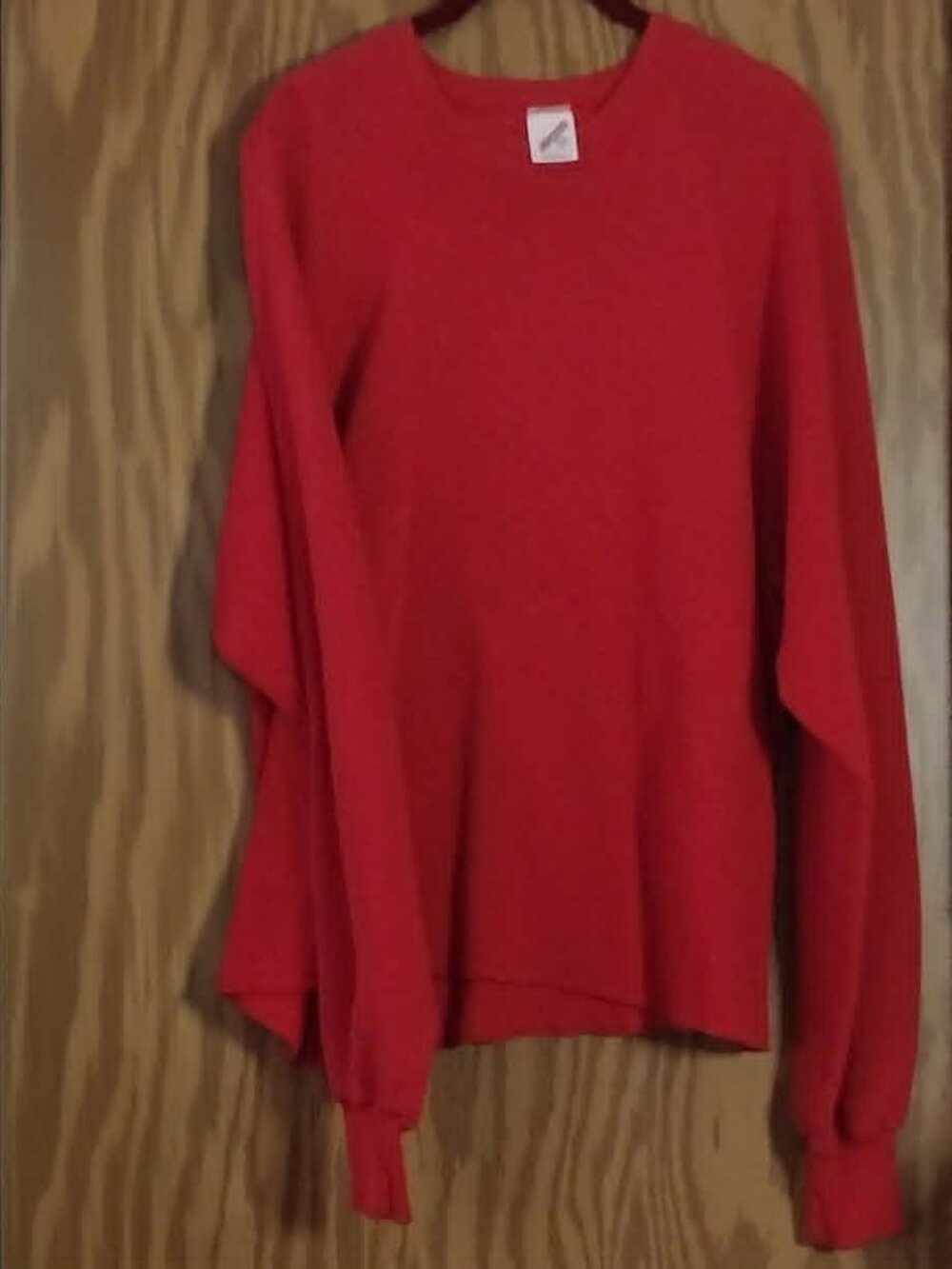 Men's XXL- Jerzees Long Sleeve Crew Neck Sweatshirt - red